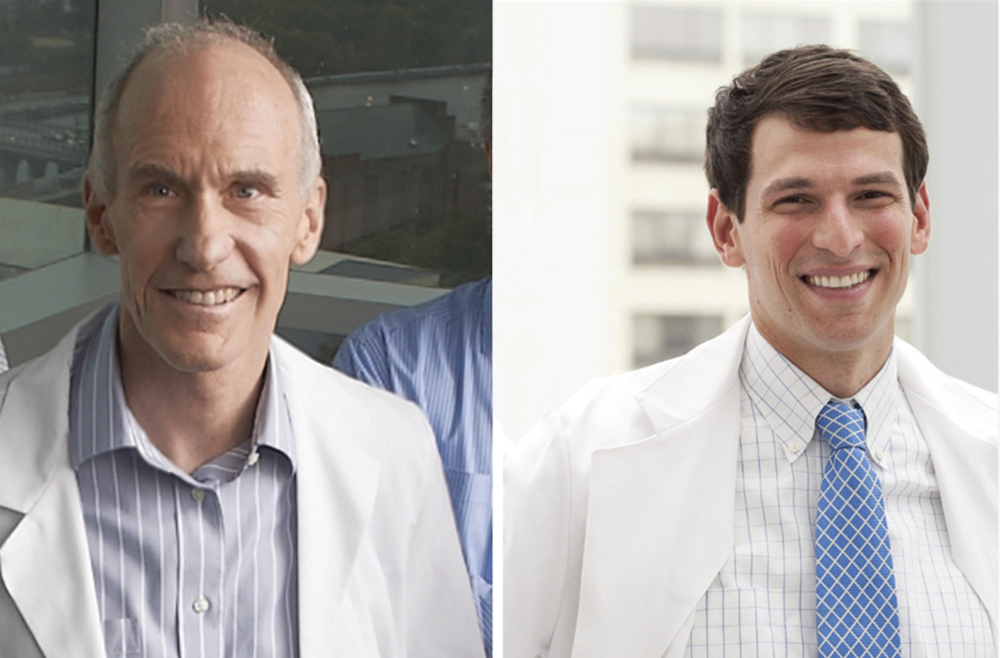 headshots of Carl June, MD and David Fajgenbaum, MD